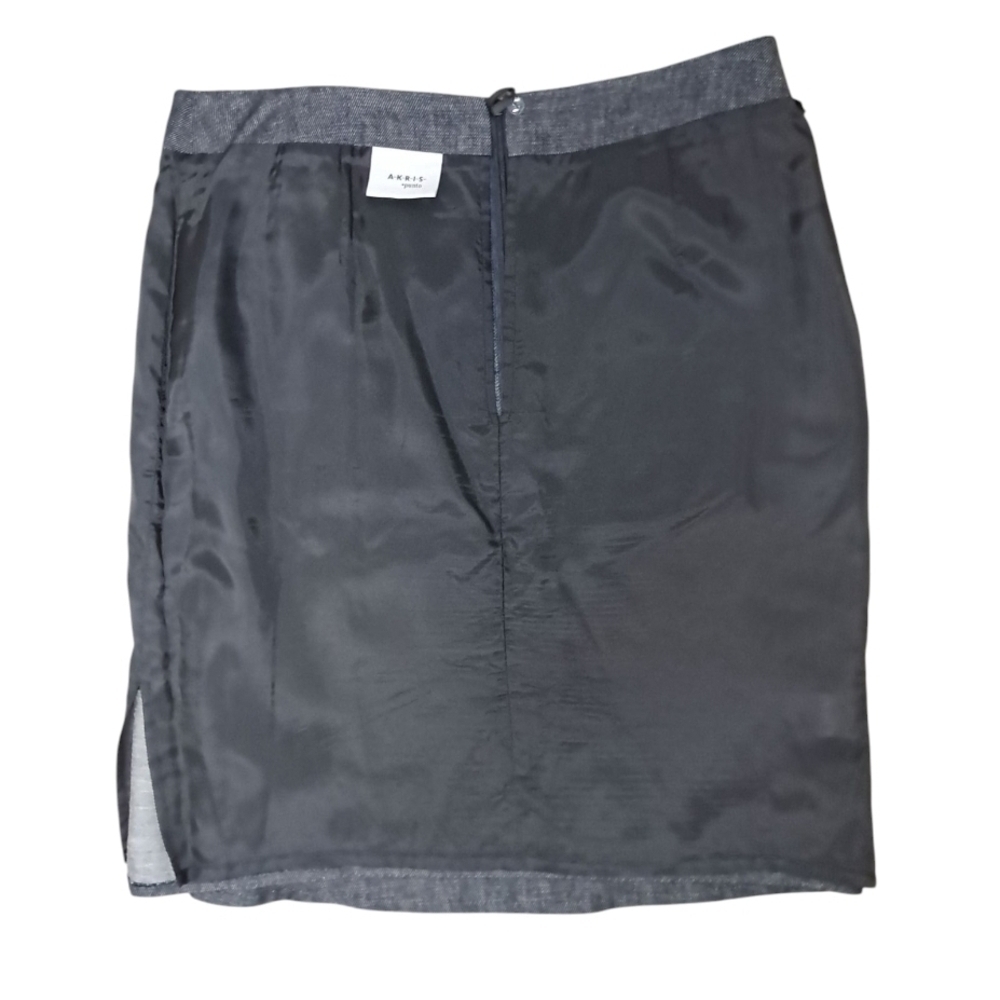 Akris Punto Gray Lined Skirt Size 10 - Picture 10 of 16